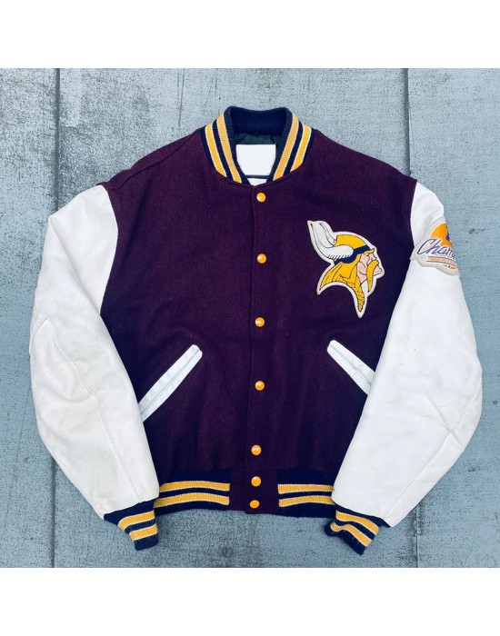 1980’s Minnesota Vikings NFC Champs Patch Varsity Jacket