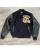 80’s San Francisco 49ers Black Wool And Leather Varsity Jacket