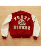 80’s San Francisco 49ers Red Wool And White Leather Varsity Jacket