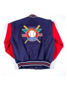 90s Louisville Slugger Blue and Red Varsity Jacket