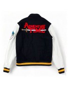 Adventure Time Black and White Varsity Jacket