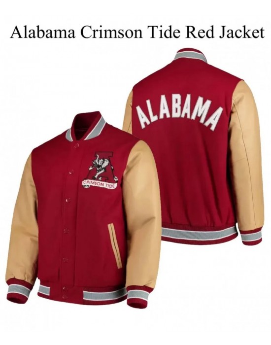 Alabama Crimson Tide Red Letterman Jacket