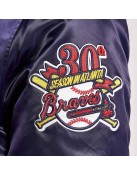 Atlanta Braves World Series Navy Varsity Satin Jacket