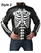 Axl Rose Guns N Roses Skeleton Biker Leather Jacket