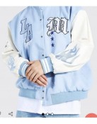 Baby Blue LA Letterman M Jacket