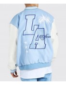 Baby Blue LA Letterman M Jacket