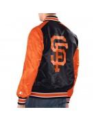 Black/Orange San Francisco Giants Renegade Varsity Satin Jacket