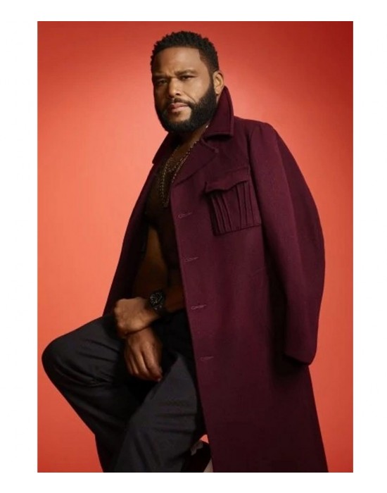 Blackish Season 05 Anthony Anderson Maroon Coat