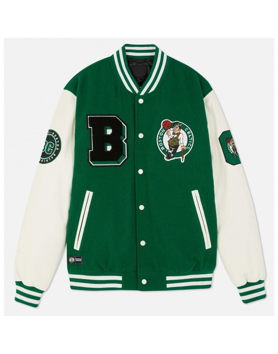 Boston Celtics Varsity Green and Off White Jacket