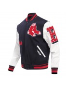 Boston Red Sox Old English Navy Blue Wool Varsity Jacket