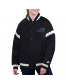 Carolina Panthers Tournament Black Varsity Jacket