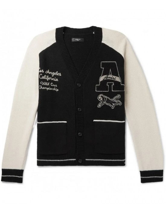 Cashmere Cardigan Black Varsity