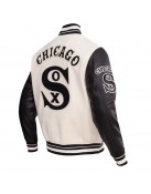 Chicago White Sox Retro Classic Off White Wool Varsity Jacket