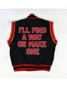 Clark Atlanta University Motto Varsity White And Black Jacket