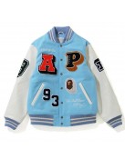 Crazy Patch Bape Wool Varsity Jacket