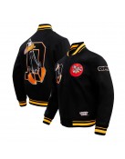 Daffy Duck Looney Tunes Freeze Max Black Varsity Jacket