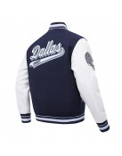 Dallas Cowboys Script Tail Classic Rib Varsity Jacket