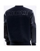 Detroit Lions Letterman Varsity Black Jacket