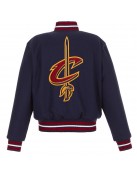 Embroidered Cleveland Cavaliers Wool Navy Varsity Jacket