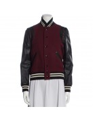 FBI Keisha Castle-Hughes Maroon and Black Varsity Jacket