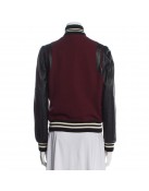 FBI Keisha Castle-Hughes Maroon and Black Varsity Jacket