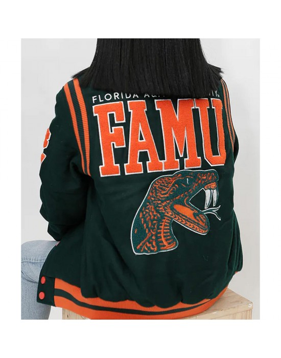 Florida A&M University Green Varsity Jacket