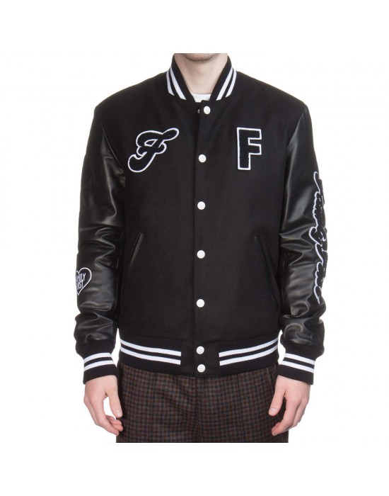 Family First Black Varsity Jacket