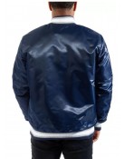 Georgetown Blue Bomber Varsity Satin Jacket