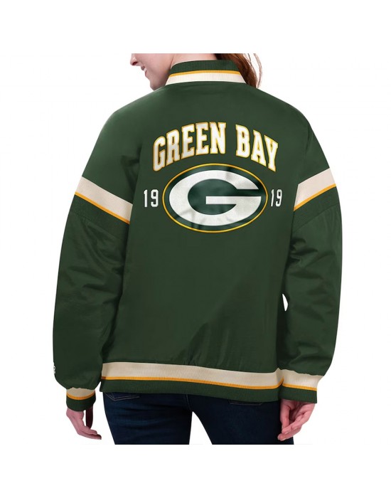 Green Bay Packers Tournament Green Varsity Jacket