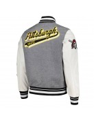 Heather Gray/White Pittsburgh Pirates Varsity Jacket