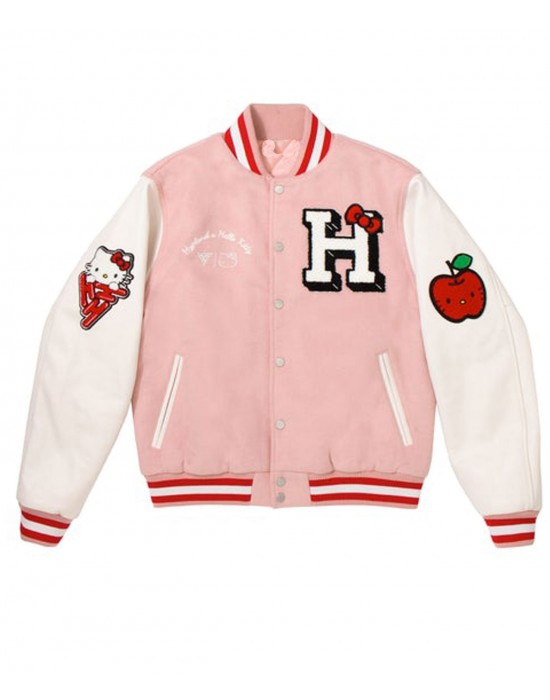 Hello Kitty Apples Wool Varsity  Jacket