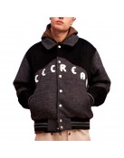 ICECREAM Western Gray Varsity Jacket