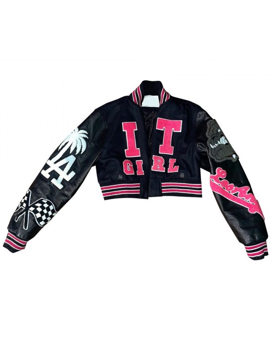 It Girl Marlenciaga Angel Varsity Jacket