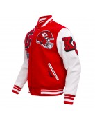 Kansas City Chiefs Mashup Rib Varsity Wool/Leather Jacket