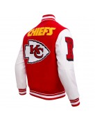 Kansas City Chiefs Mashup Rib Varsity Wool/Leather Jacket