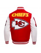 Kansas City Chiefs Mashup Rib Varsity Wool/Leather Jacket