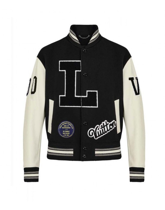 Kenya Barris Blackaf Black and White Varsity Jacket