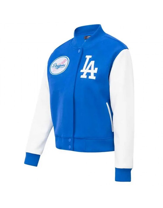 LA Dodgers Royal Varsity Wool/leather Jacket