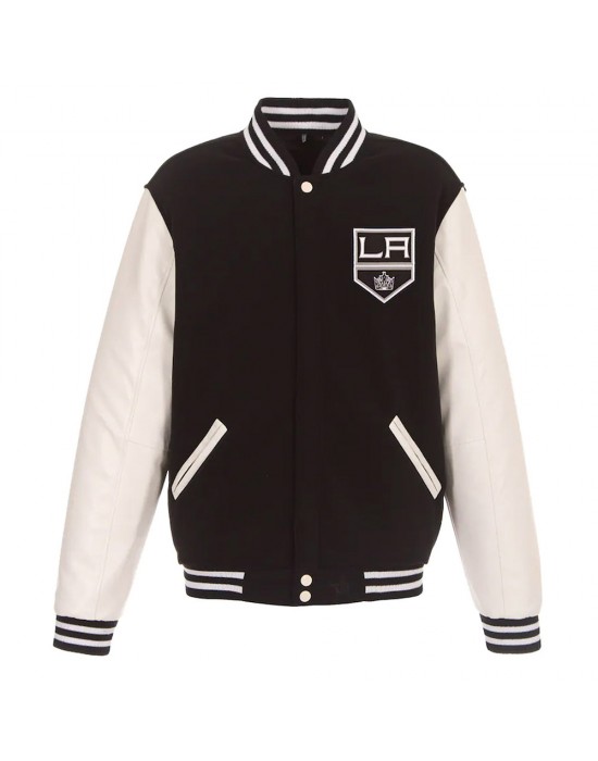 LA Kings Varsity Black and White Jacket