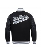 Las Vegas Raiders Script Tail Classic Rib Varsity Jacket