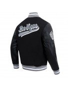 Las Vegas Raiders Script Tail Classic Rib Varsity Jacket