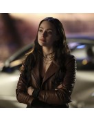 Legacies S04 Danielle Rose Russell Brown Leather Jacket