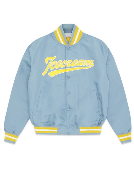 Light Blue BBC ICECREAM Baseball Jacket