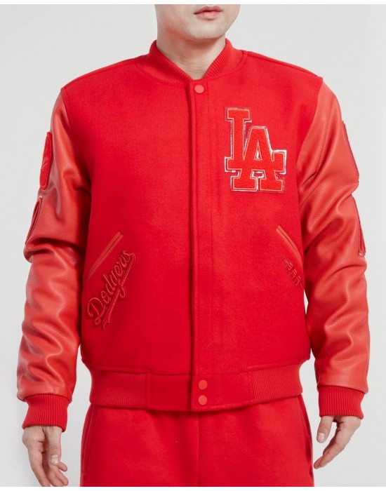 Los Angeles Dodgers Classic Triple Red Wool Varsity Jacket