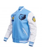 Memphis Grizzlies Retro Classic Rib Blue Varsity Jacket