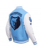 Memphis Grizzlies Retro Classic Rib Blue Varsity Jacket