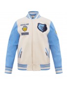 Memphis Grizzlies Retro Classic Rib Blue Varsity Jacket