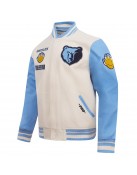 Memphis Grizzlies Retro Classic Rib Blue Varsity Jacket