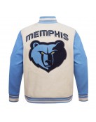 Memphis Grizzlies Retro Classic Rib Blue Varsity Jacket