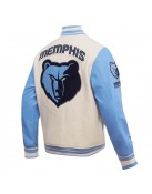 Memphis Grizzlies Retro Classic Rib Blue Varsity Jacket